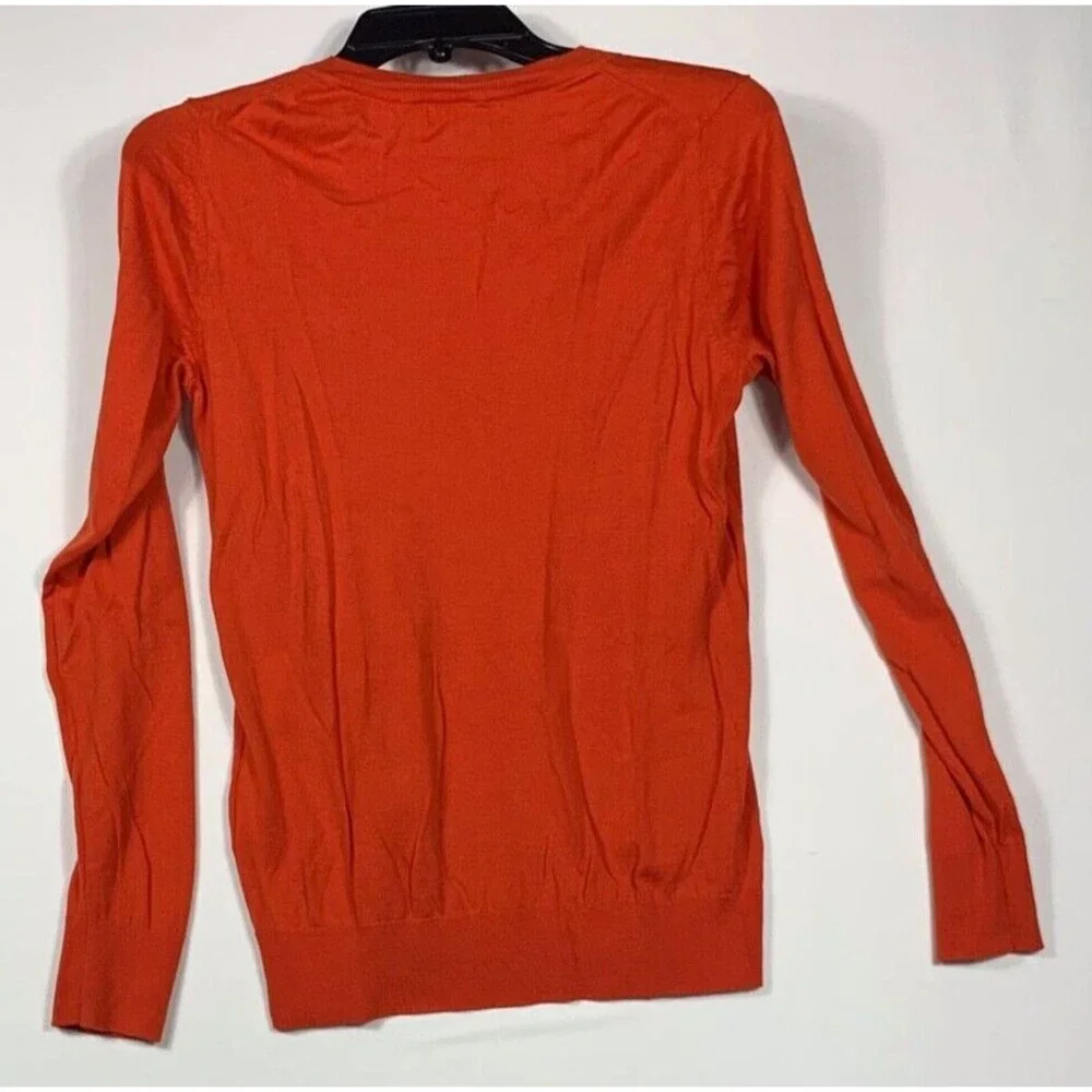 Banana Republic Red Sweater Womens Medium Lightweight Crew Neck Long Sleeve